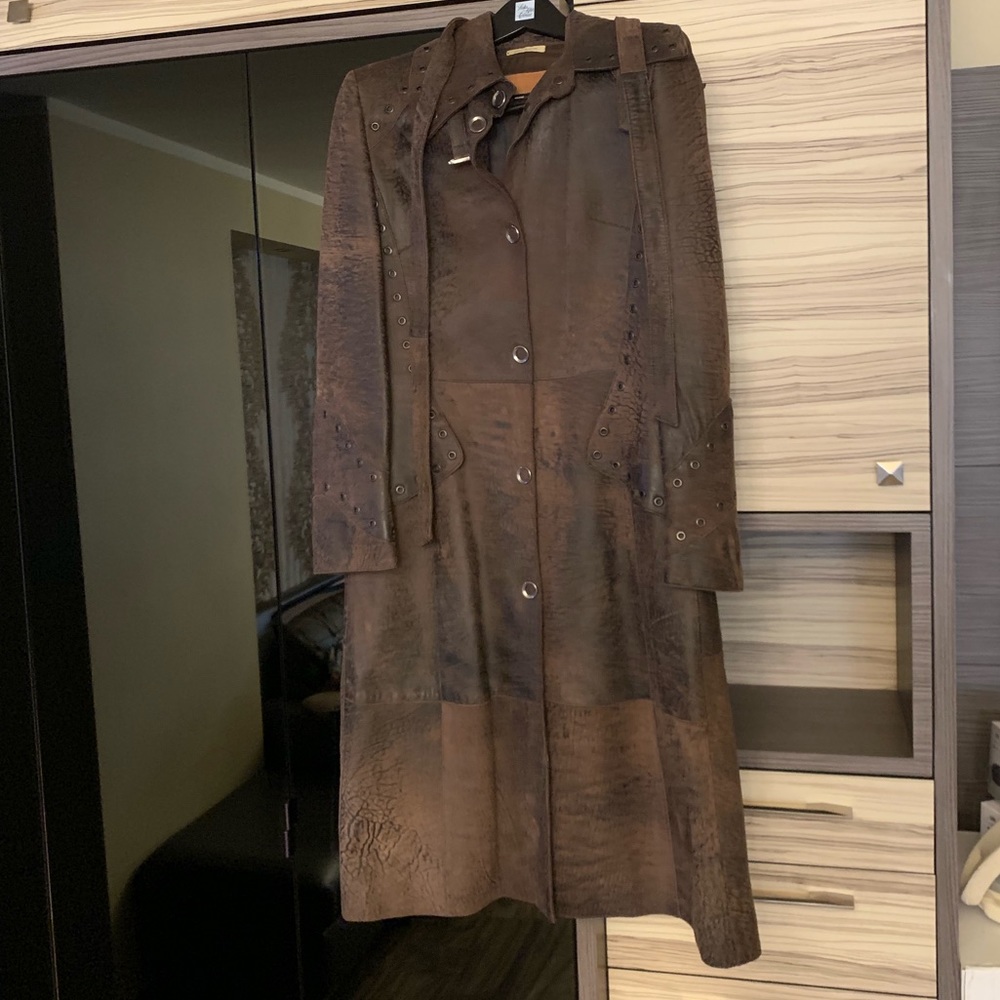 Women’s leather trench coat! Worn a couple times!